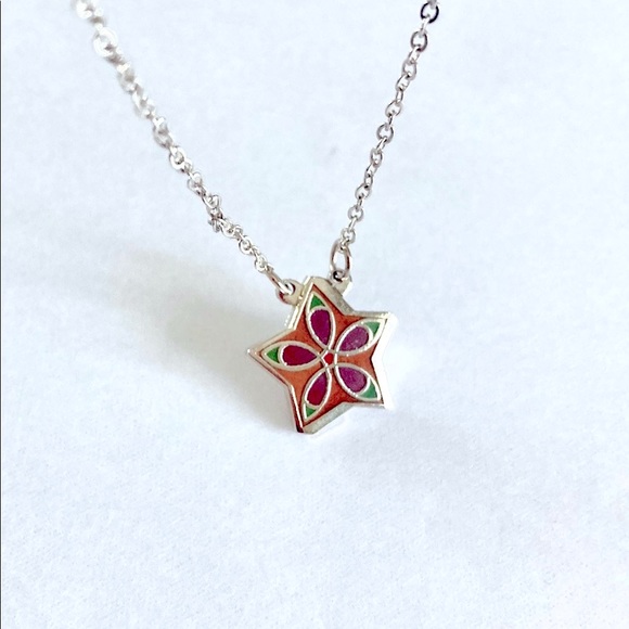 Vintage 80’s enamel Star pendant Aztec style ( deadstock) Mexican - Picture 5 of 5